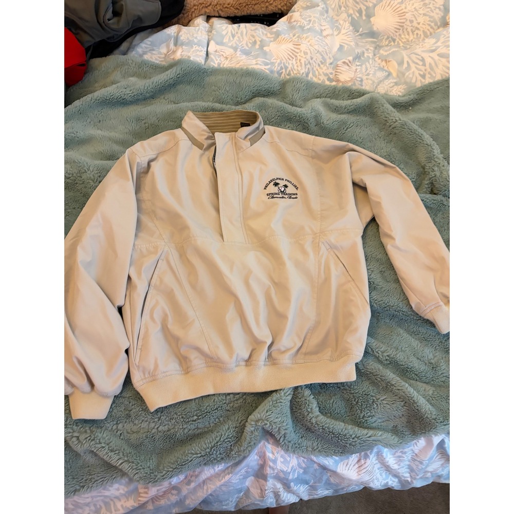 Gear For Sports Philadelphia Phillies Spring Training Jacket Tan Mens Small